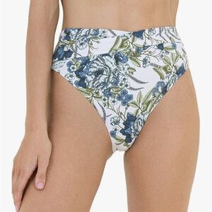 Maaji Blue Floral Bikini Bottom botanical medium